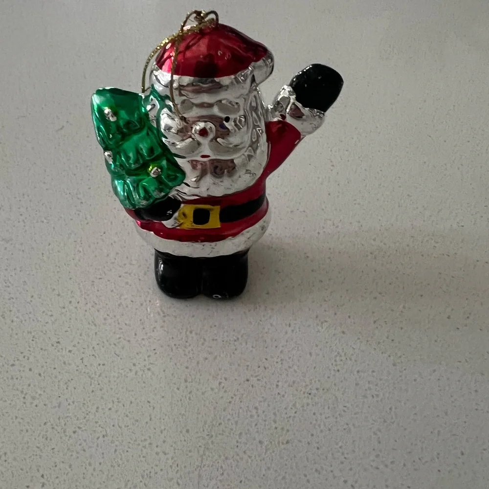 Vintage 1997‎ Nobel Ball Nostalgic Santa Christmas Ornament